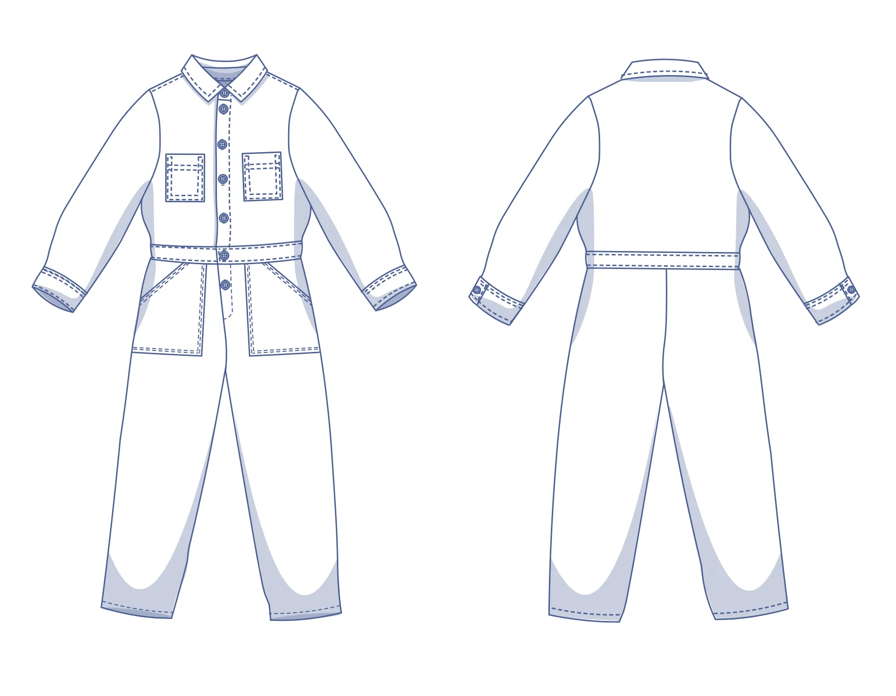 Fibre Mood Child/Teen Indigo Jumpsuit