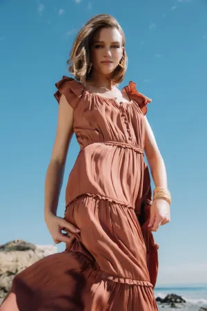 Flutter Sleeve Midi Dress