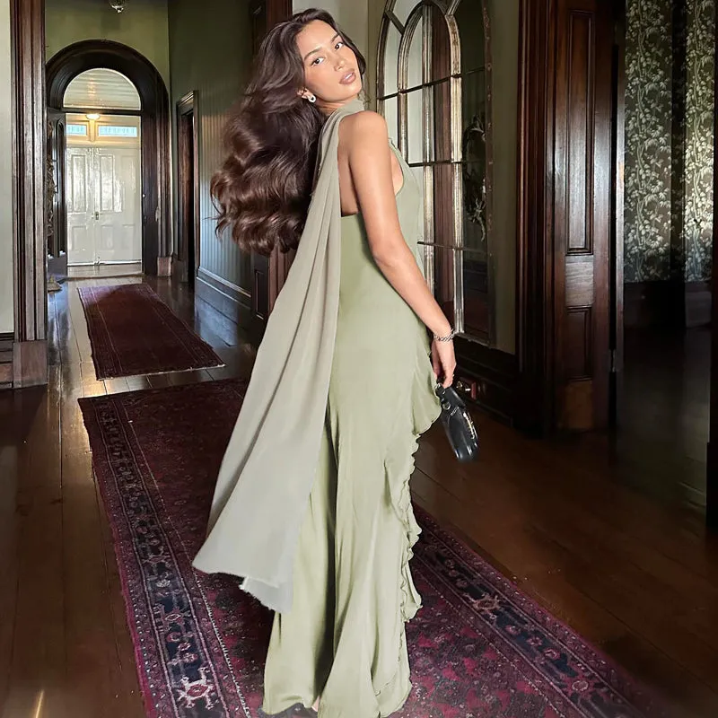 Flytonn-Christmas Outfits New Year's Eve Dress Night Out Club Dresses cute winter outfits Kooper Ruffle Maxi Dress