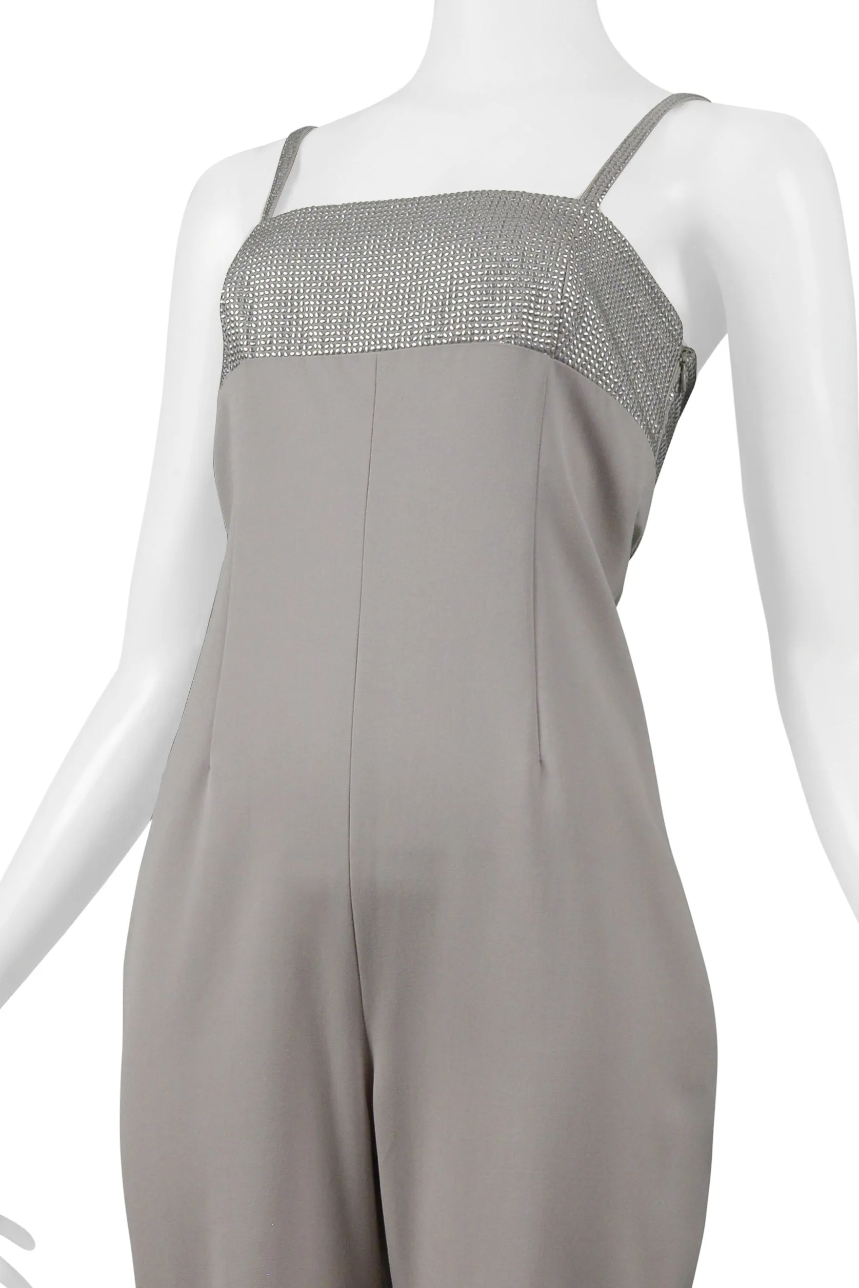 GIANNI VERSACE GREY EVENING JUMPSUIT 1998