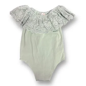 Girls Bailey's Blossoms Size 4T Sage Lace Ruffle Sleeveless Bodysuit