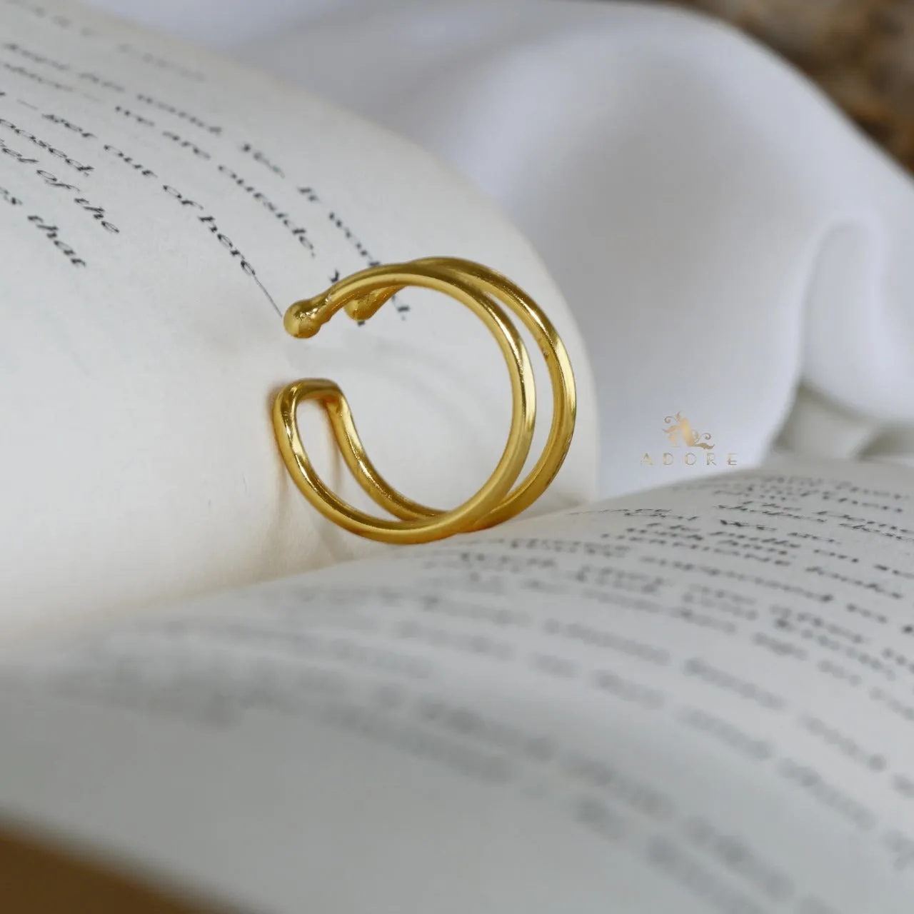 Golden 2 Layer Ring