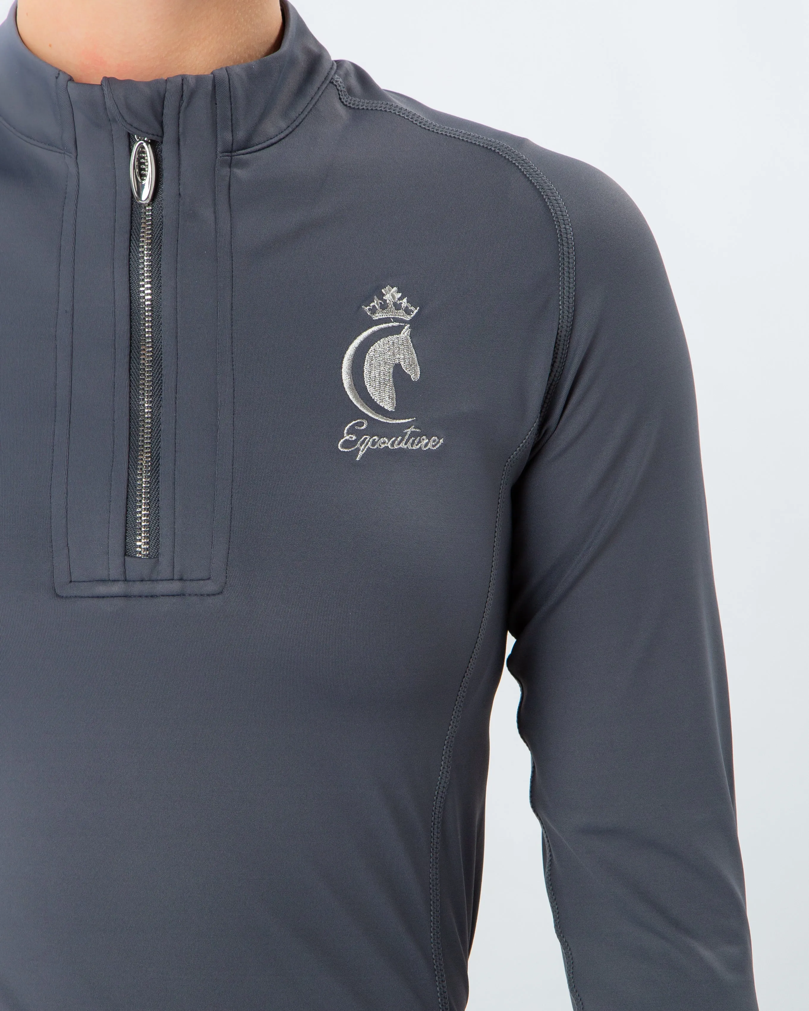 Grey Technical Equestrian Base Layer - URBAN SLATE