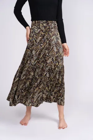 GWENYTH SKIRT (BLACK GROUND)