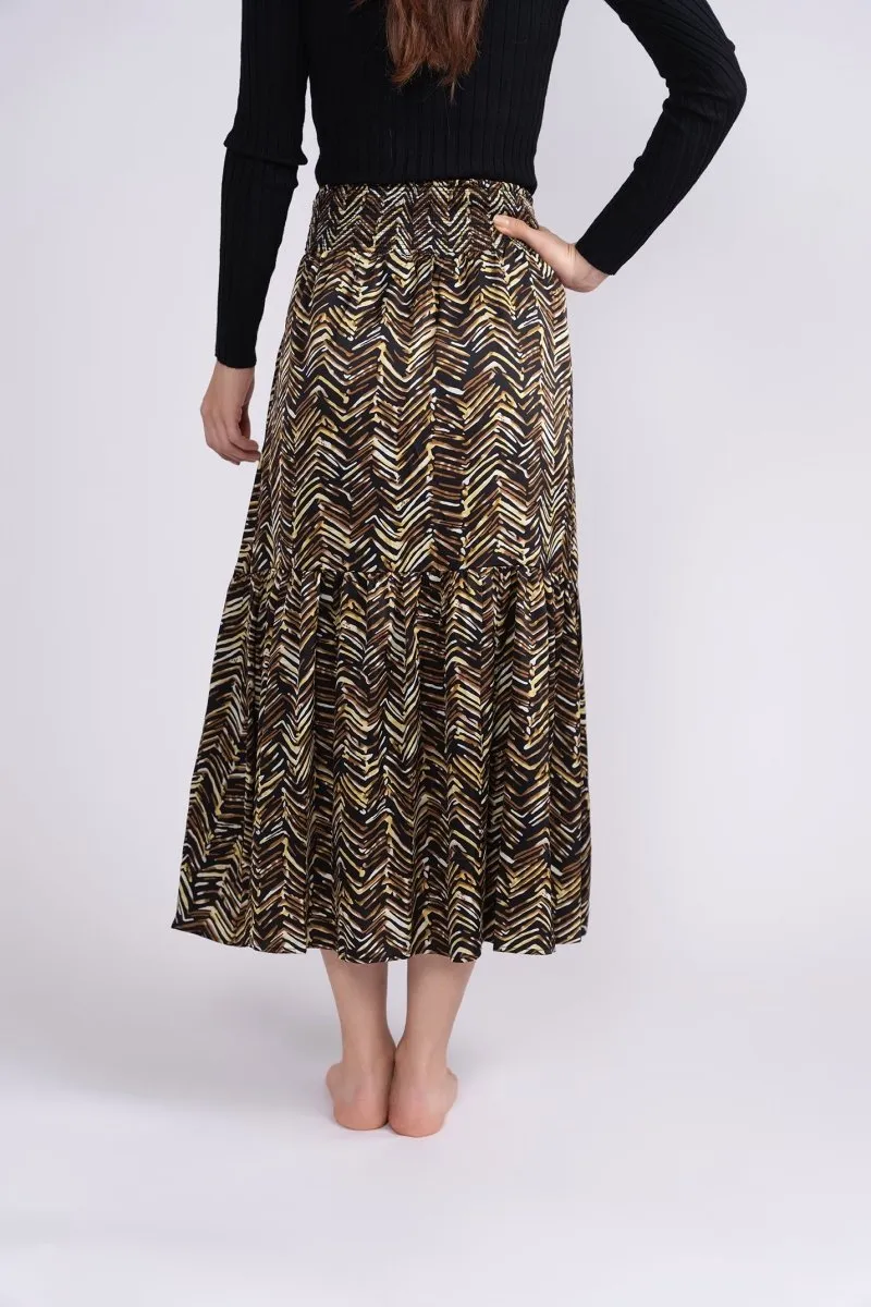 GWENYTH SKIRT (BLACK GROUND)