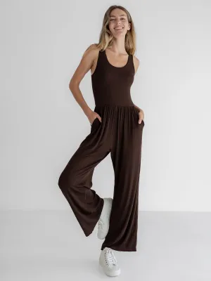 Hana Jumpsuit 2.0, Ribbed Espresso