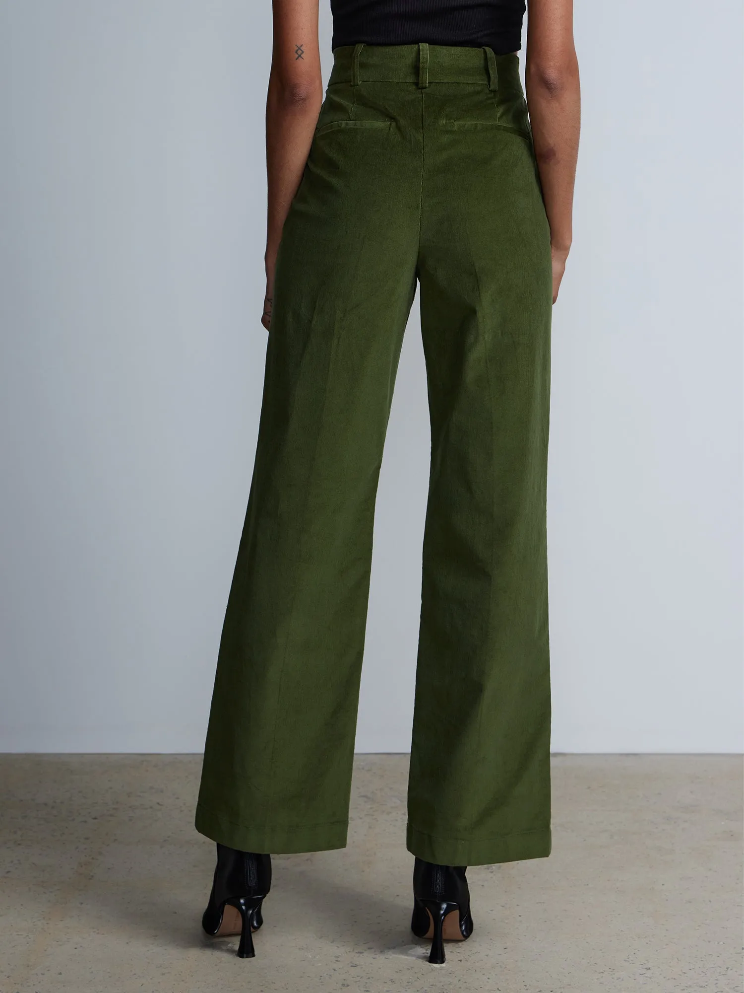 High Rise Wide Leg Corduroy Pant