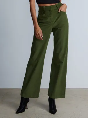 High Rise Wide Leg Corduroy Pant