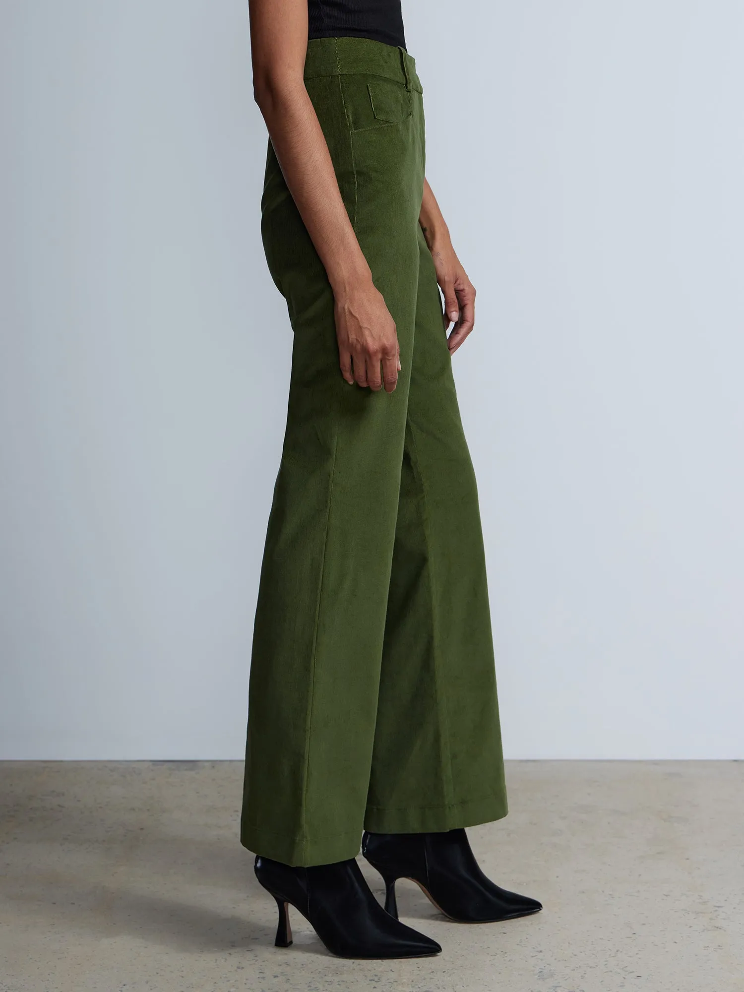 High Rise Wide Leg Corduroy Pant