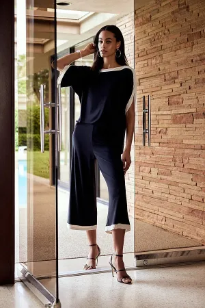 Joseph Ribkoff Black/Moonstone Jumpsuit Style 231050