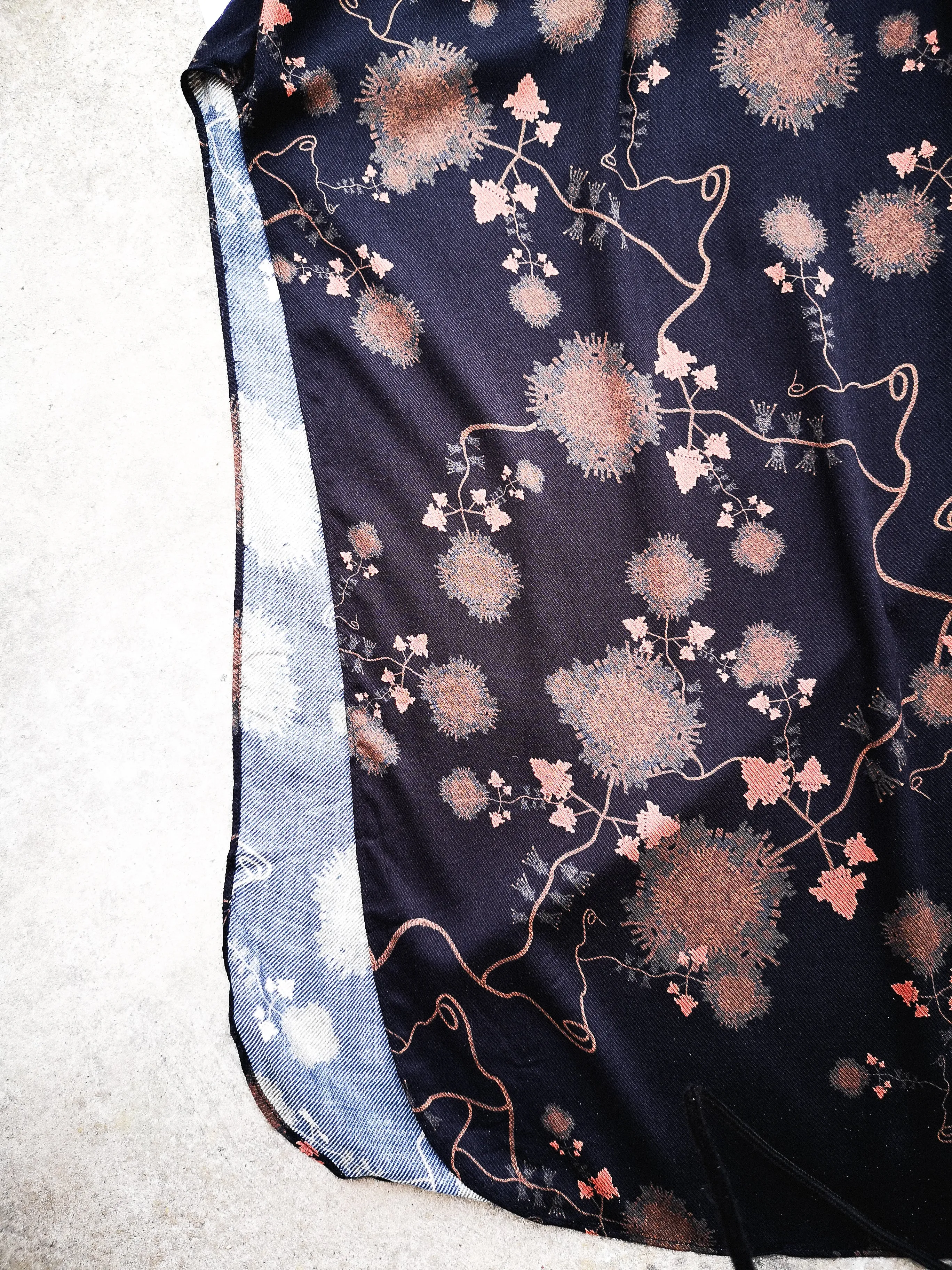 JUMPSUIT WIDE LEGS  - RAYON print rust/black