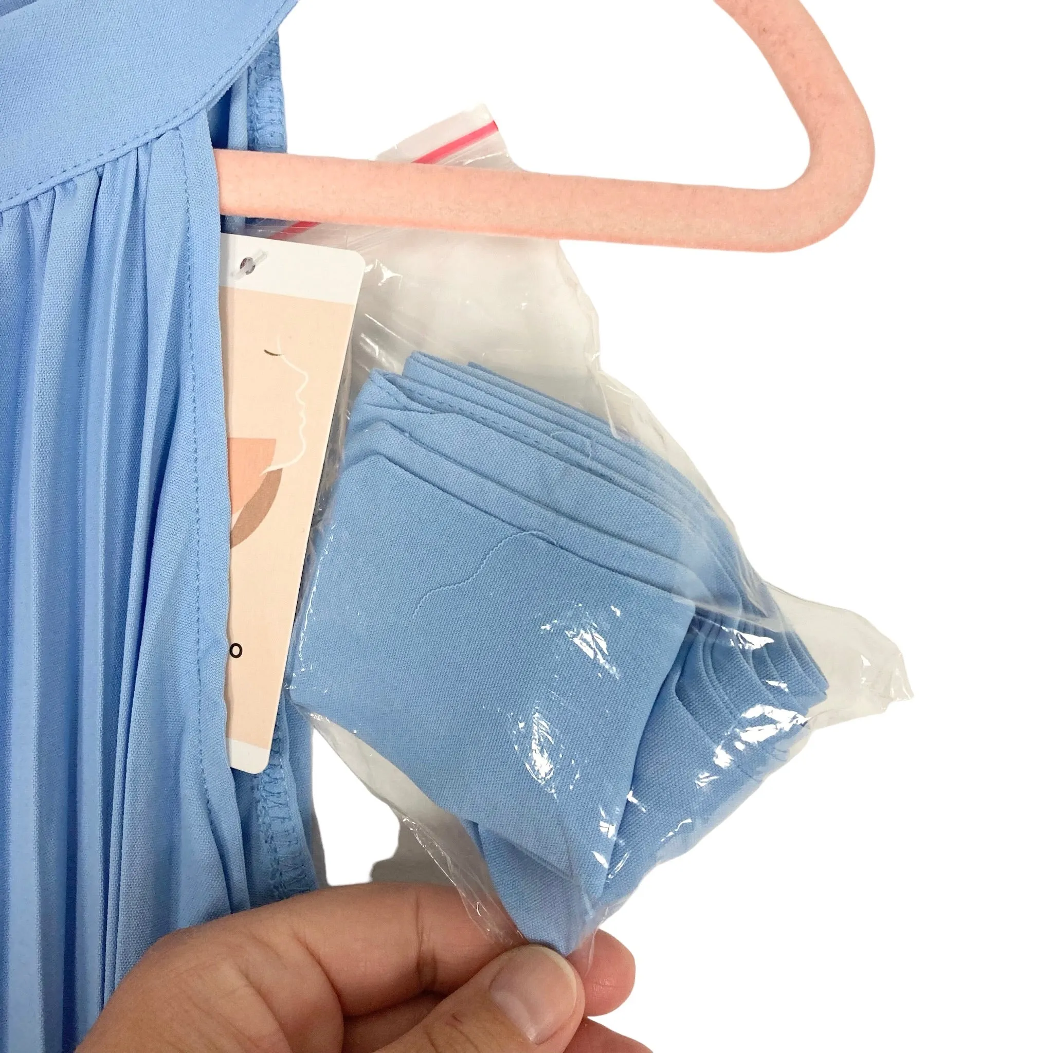 Kirundo Blue Pleated Jumpsuit with Belt NWT- Size L