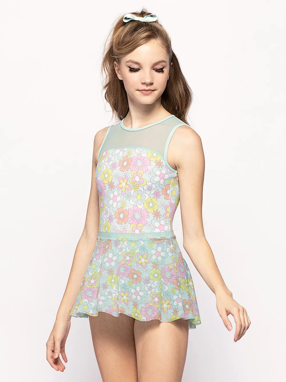 Layered Flare Skirt Flower Power Mesh RTW