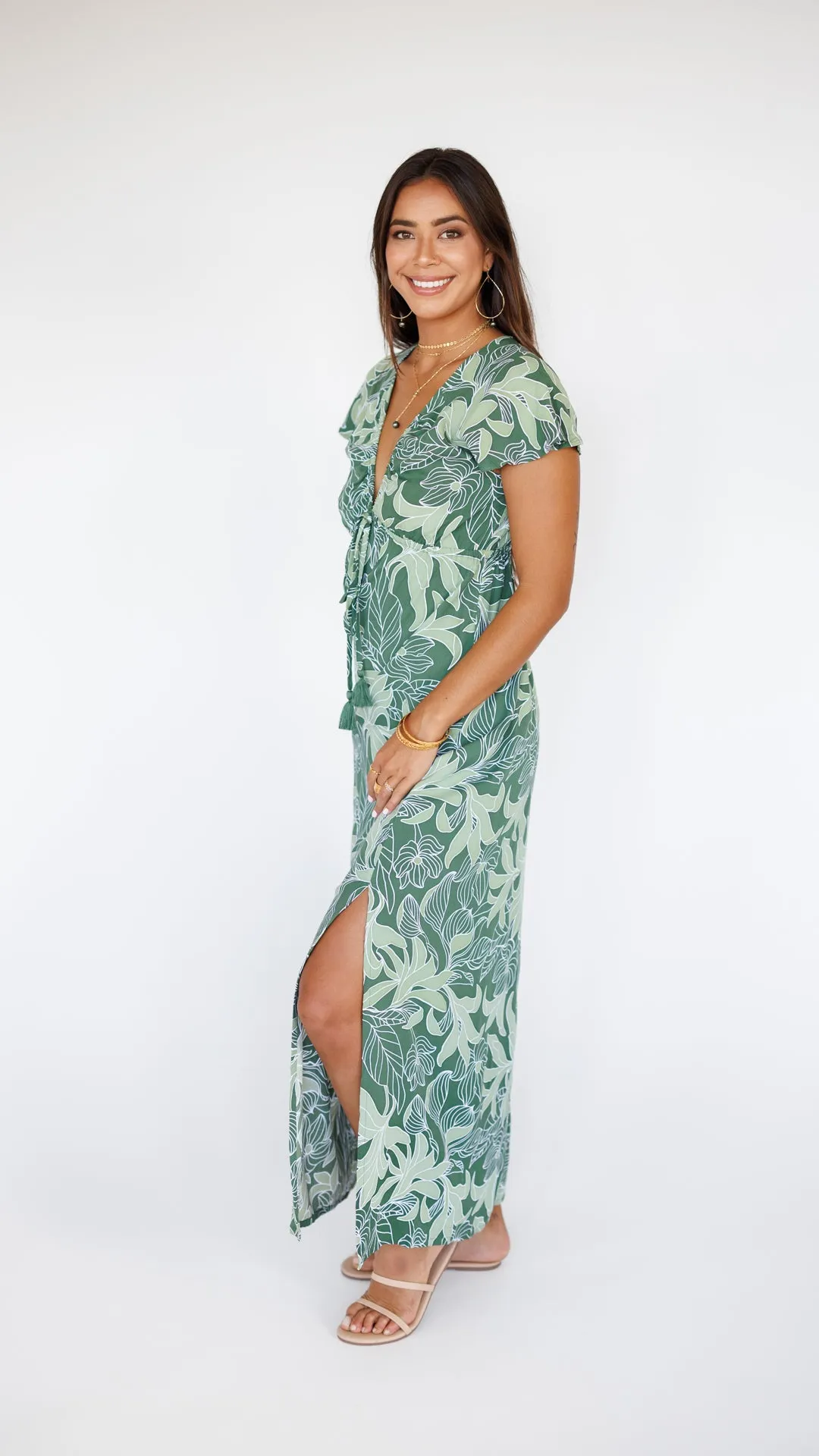 Leilani Dress / Tropical Green
