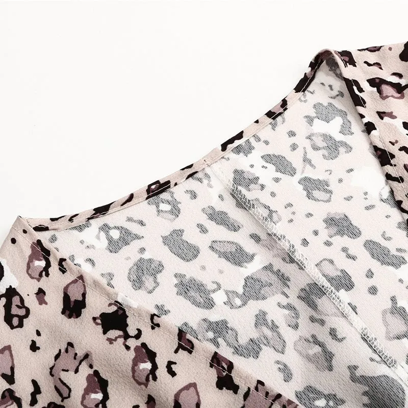 Leopard Print Ruffled Maxi