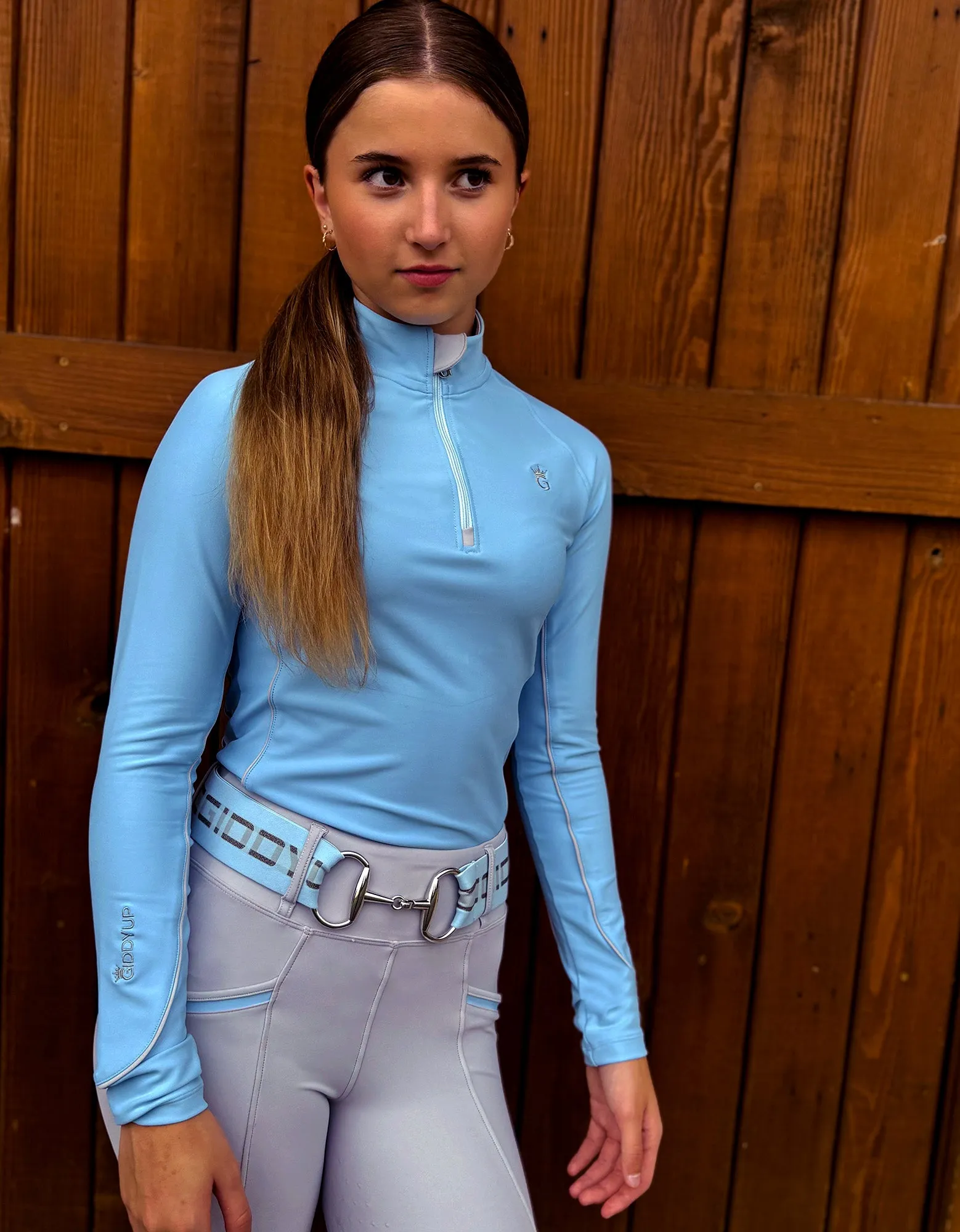 Louella Pale Blue and Grey Base Layer