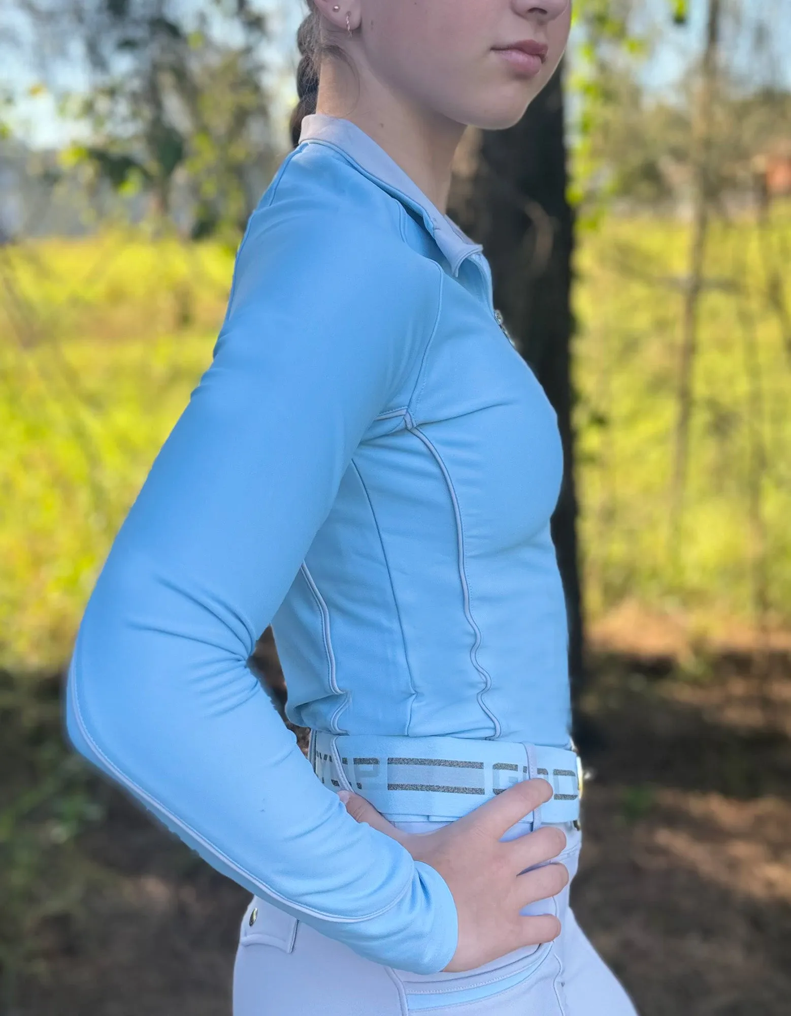 Louella Pale Blue and Grey Base Layer