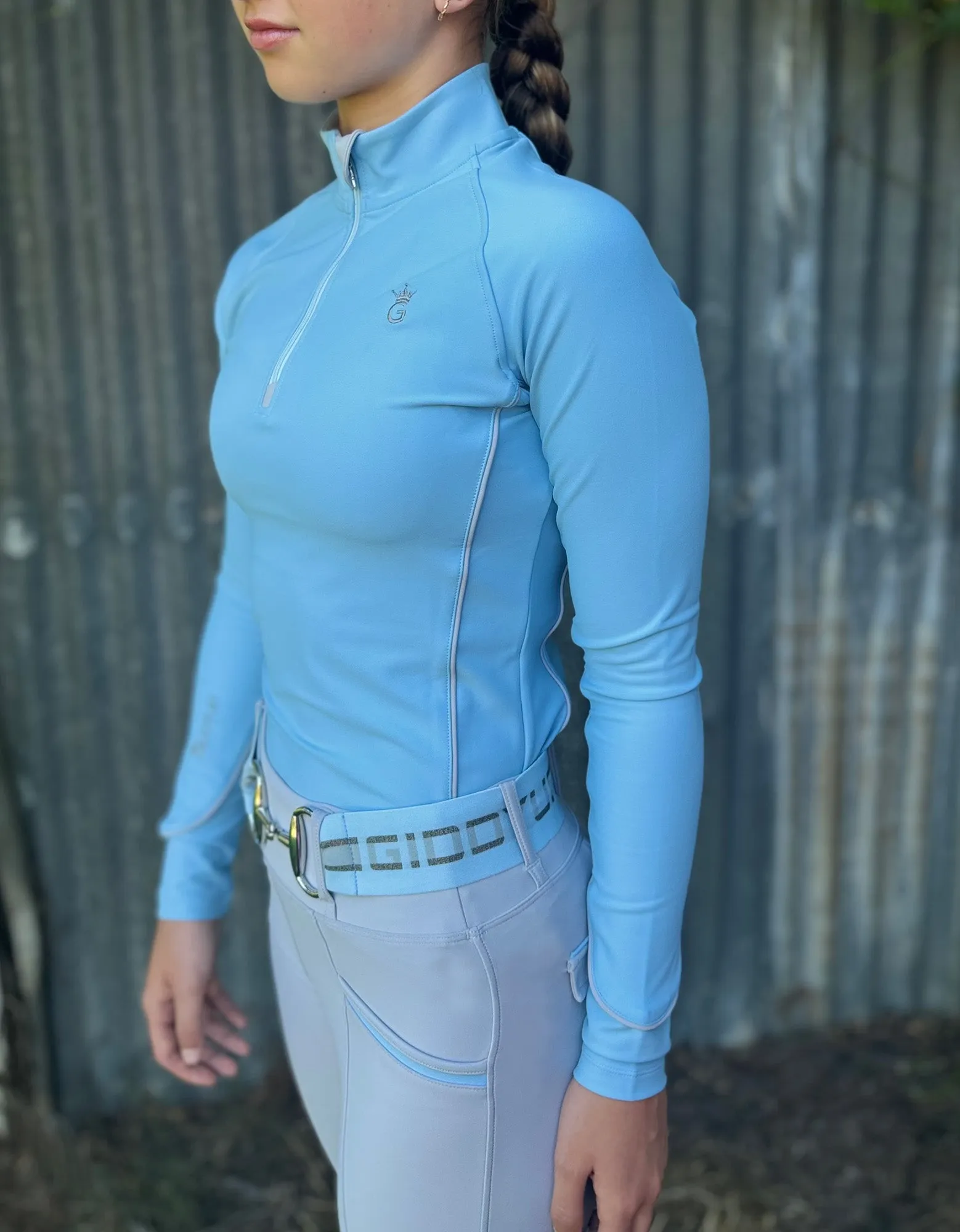 Louella Pale Blue and Grey Base Layer