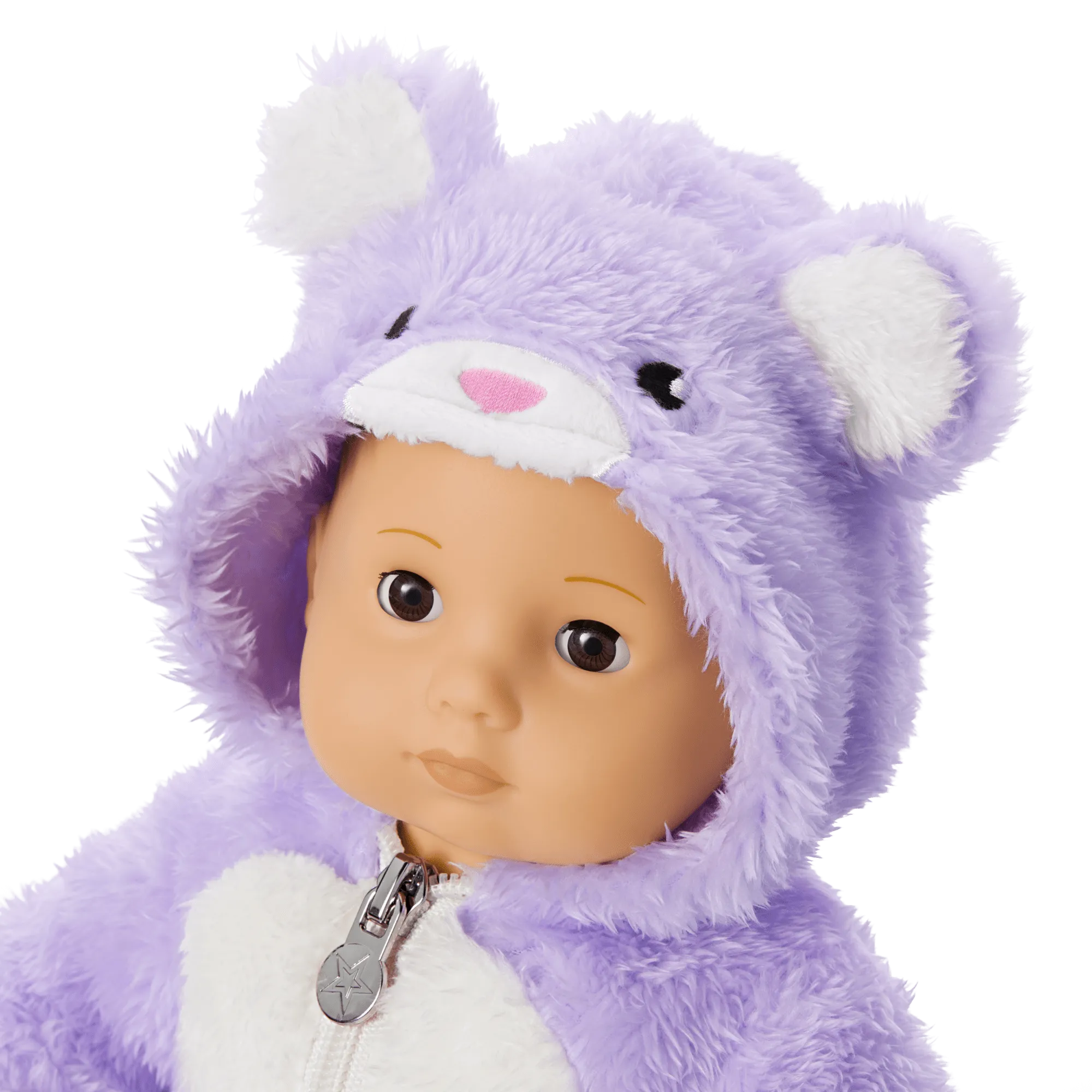 Lovable Lavender Bear One-Piece Outfit for Bitty Baby® Dolls