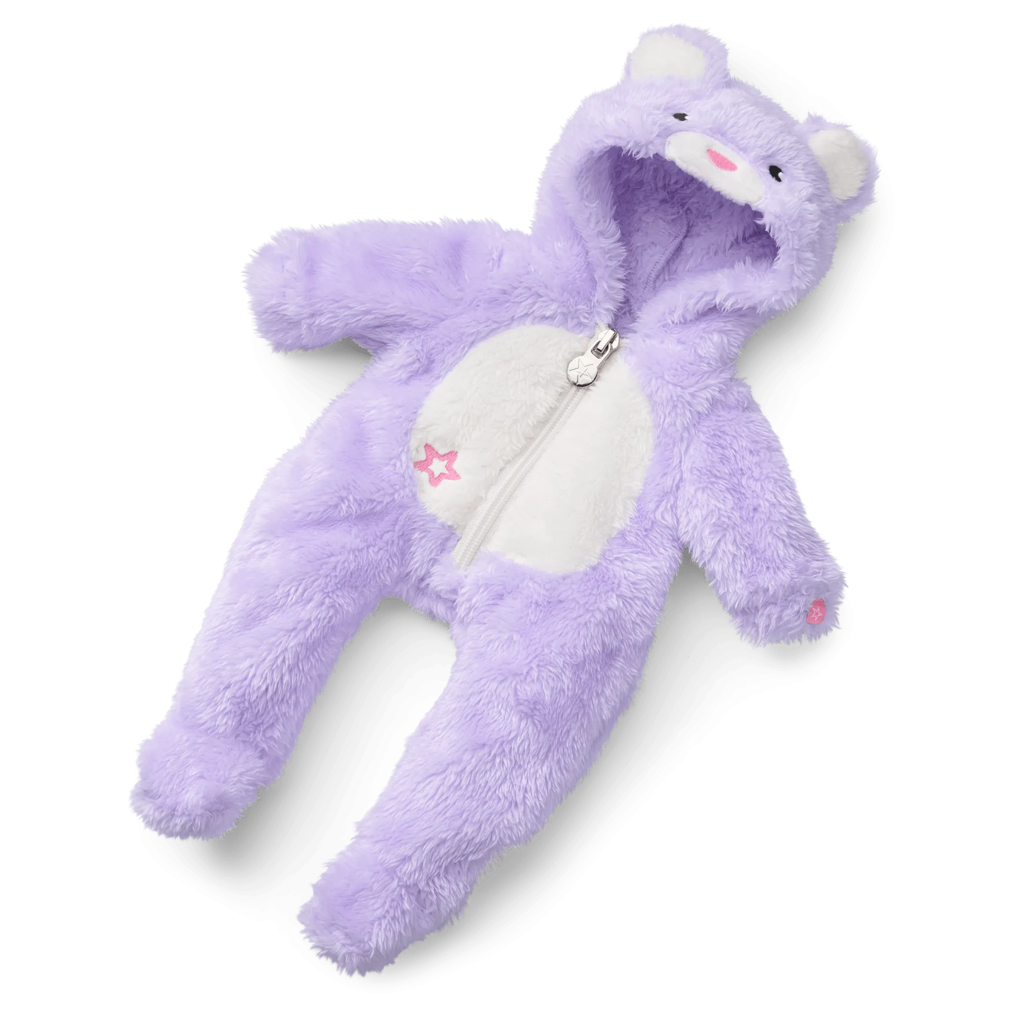 Lovable Lavender Bear One-Piece Outfit for Bitty Baby® Dolls