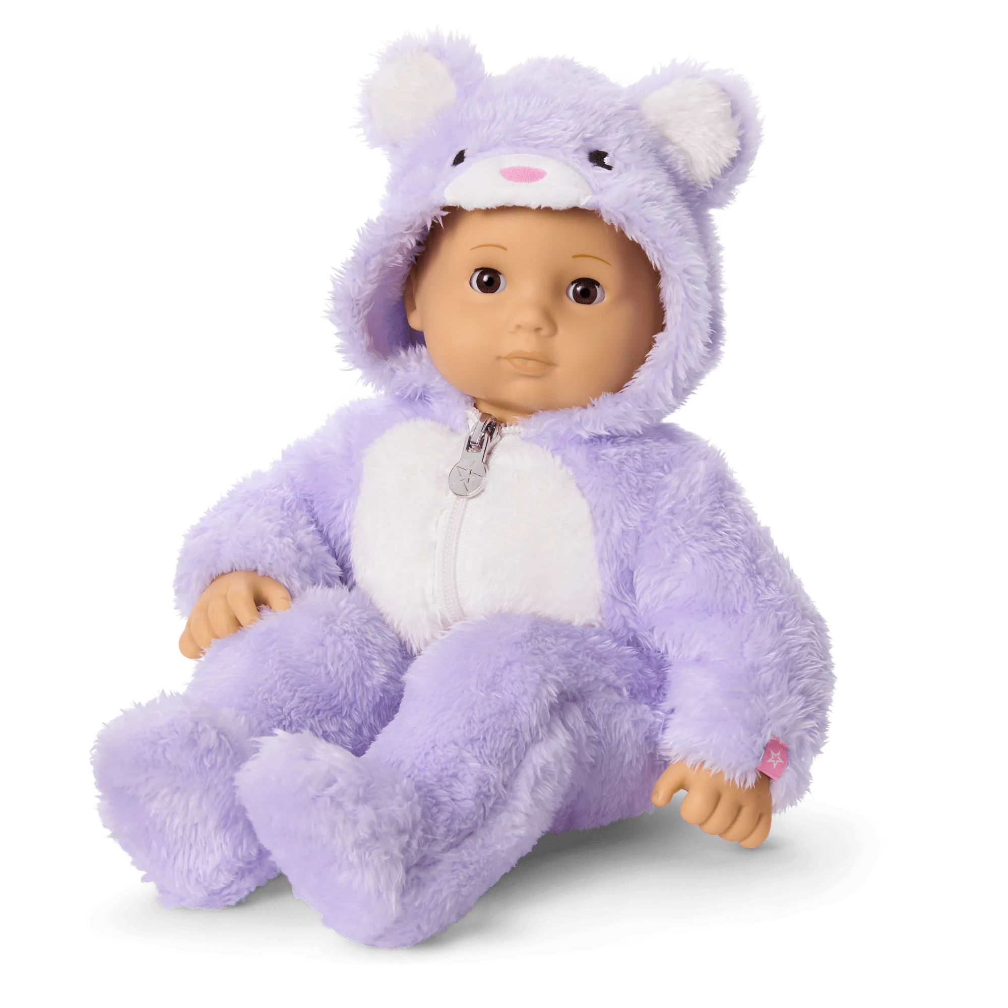 Lovable Lavender Bear One-Piece Outfit for Bitty Baby® Dolls