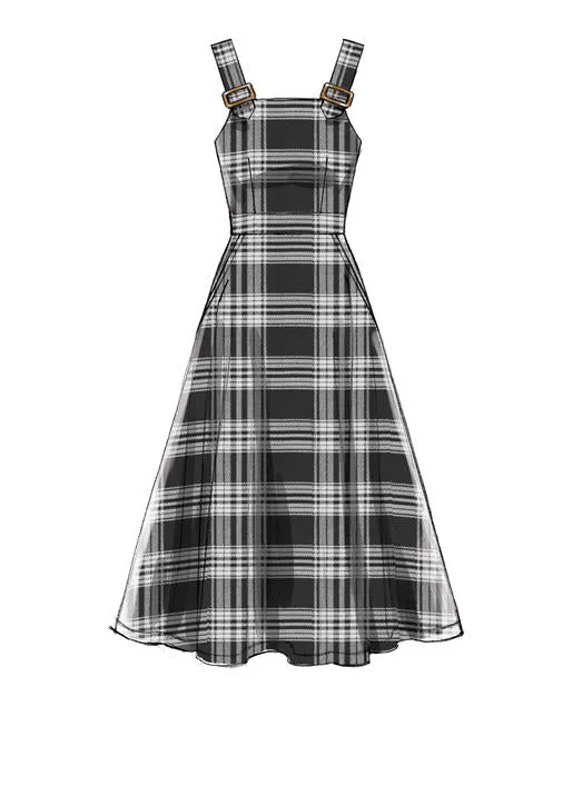 M7626 Misses' Dresses, Belt, Romper, and Jumpsuit with Pockets