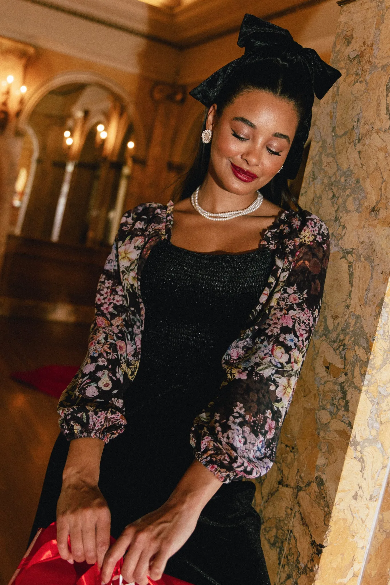McKinley Jumpsuit in Black Floral - FINAL SALE