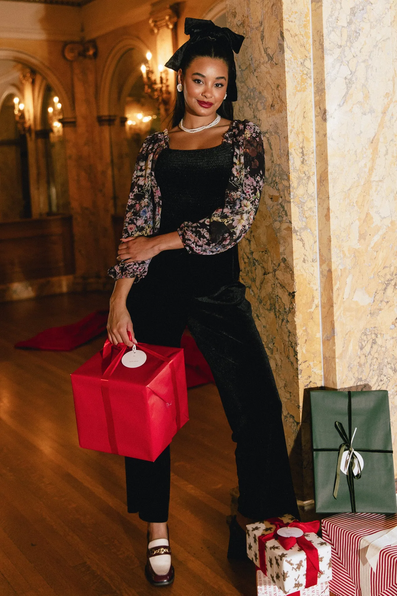 McKinley Jumpsuit in Black Floral - FINAL SALE