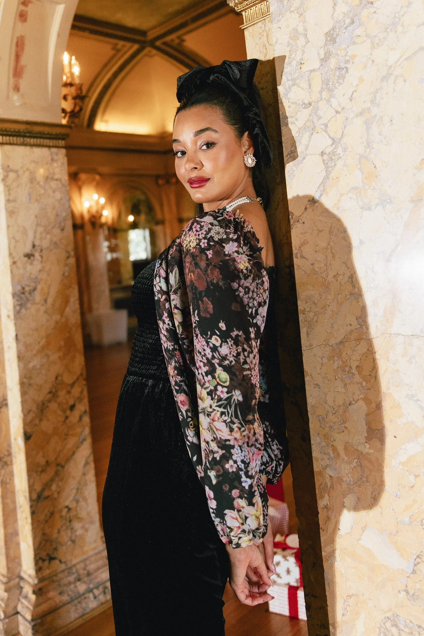 McKinley Jumpsuit in Black Floral - FINAL SALE