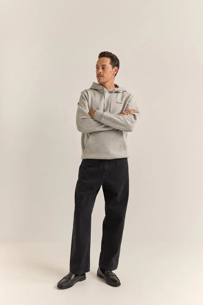 Men's Brand Fleece Hood - Grey Heather