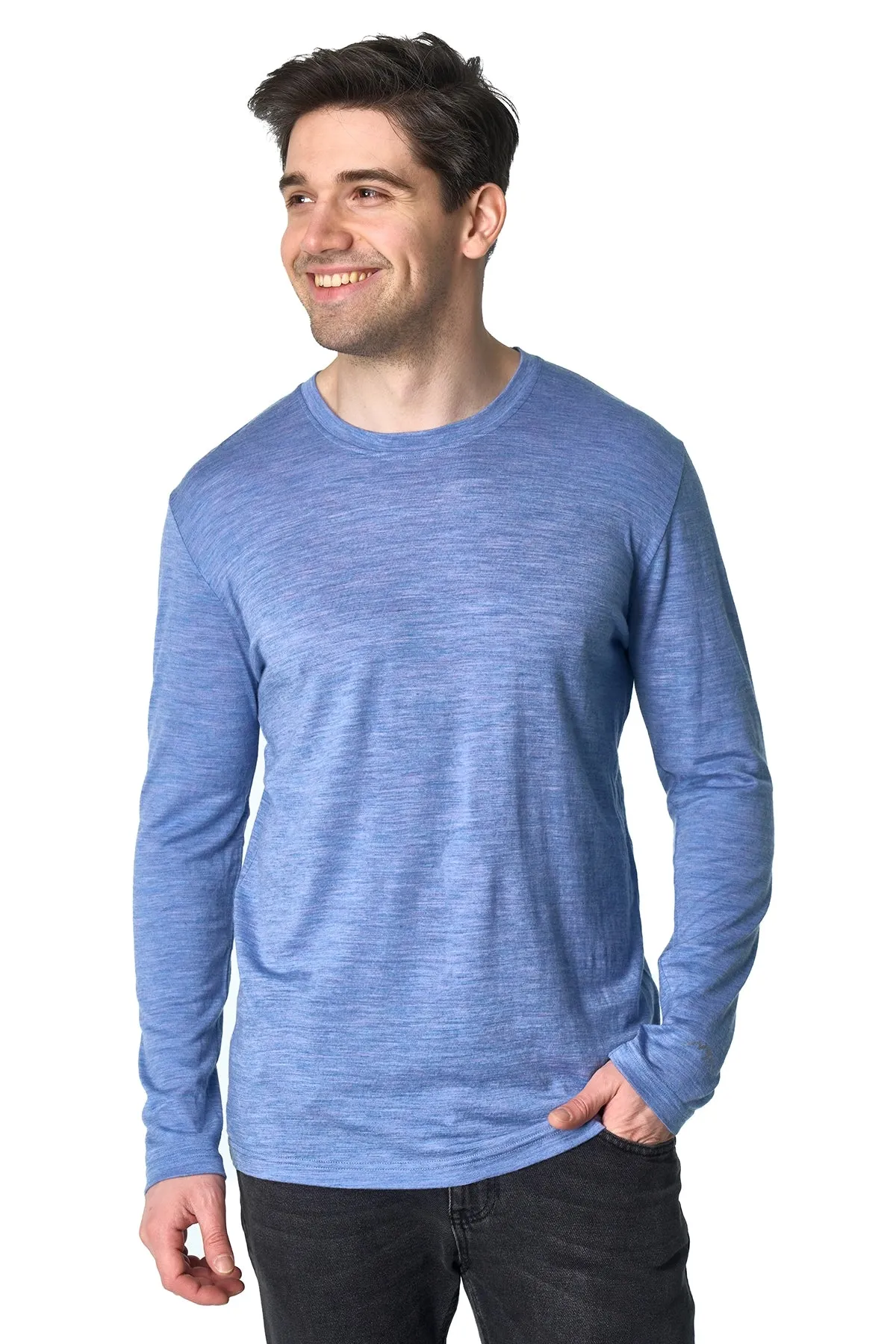 Men's Merino Long Sleeve 190 Blue Jeans