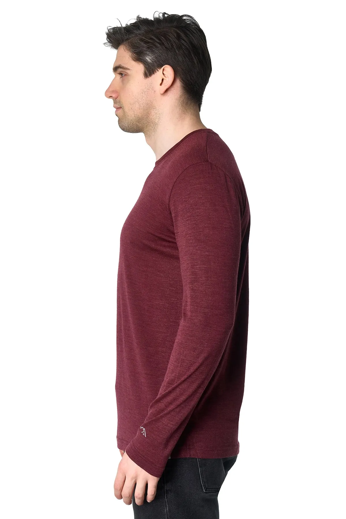 Men's Merino Long Sleeve 190 Burgundy Wine