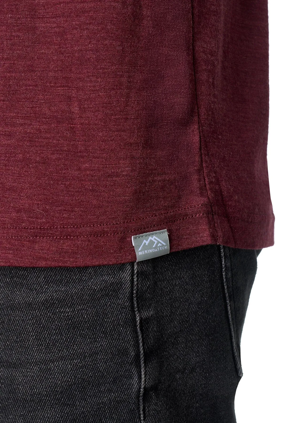 Men's Merino Long Sleeve 190 Burgundy Wine