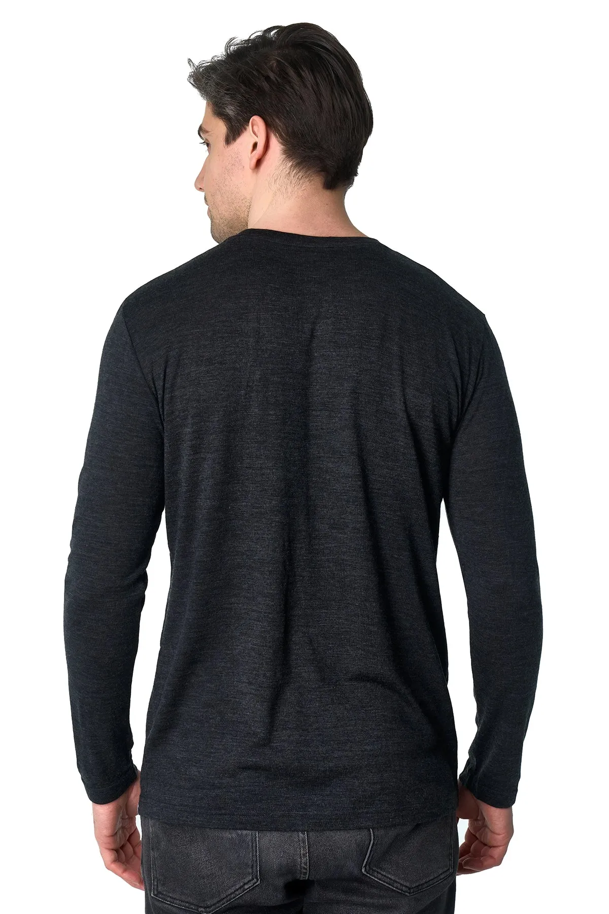 Men's Merino Long Sleeve 190 Charcoal Grey