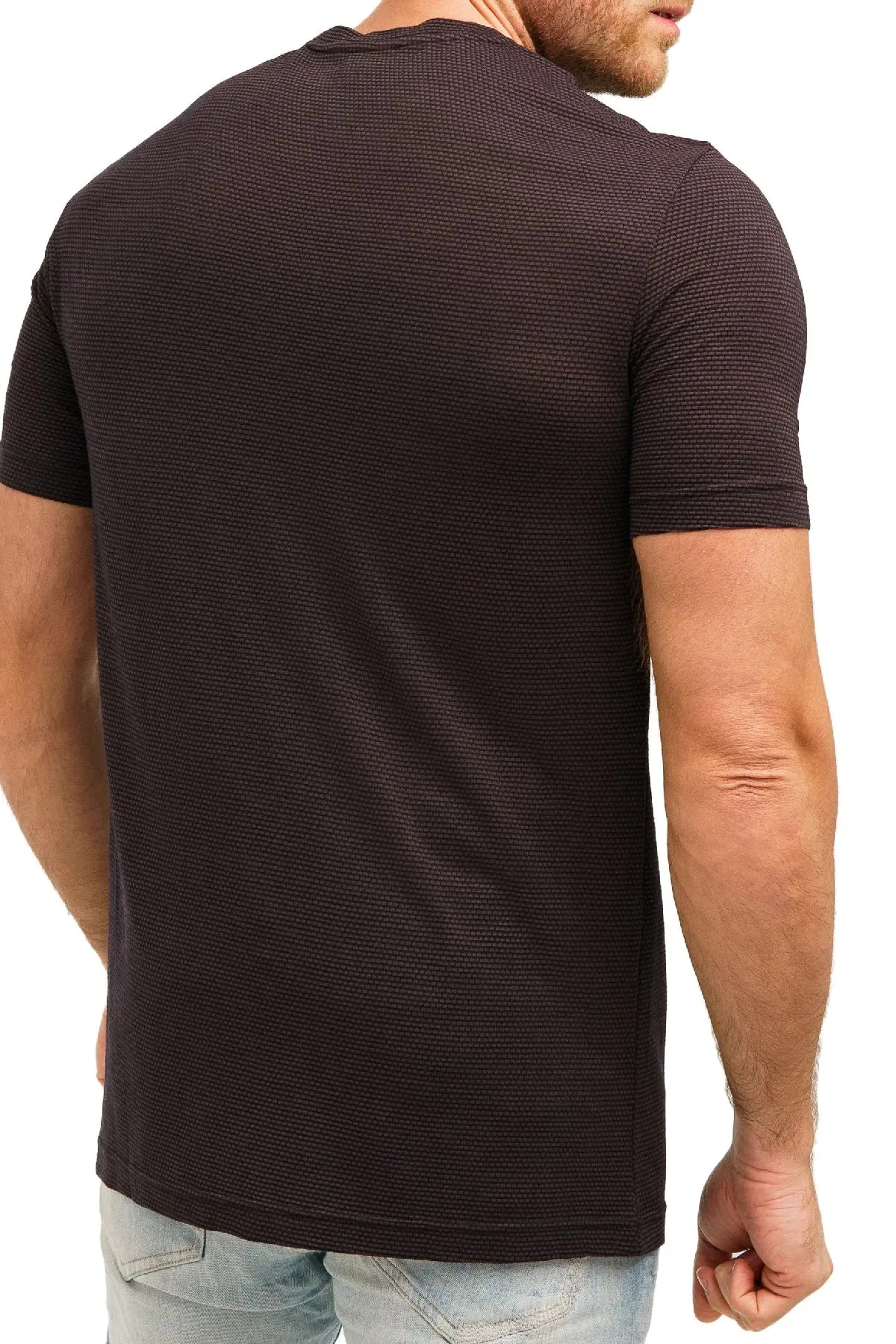 Men's Merino Sport T-shirt Grey Black Weaved