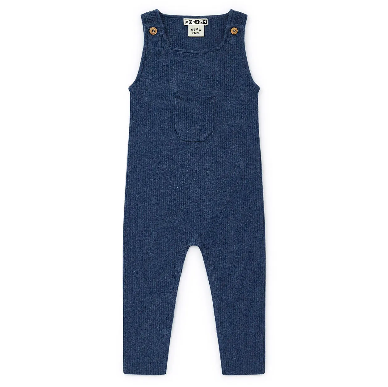 Minot Knit Baby Jumpsuit - Blue Melange  - FINAL SALE