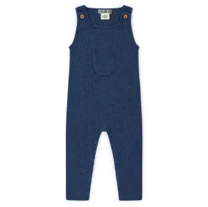 Minot Knit Baby Jumpsuit - Blue Melange  - FINAL SALE