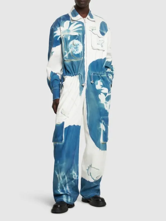 MITHRIDATE   Cyanotype printed denim jumpsuit 