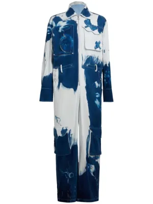 MITHRIDATE   Cyanotype printed denim jumpsuit 
