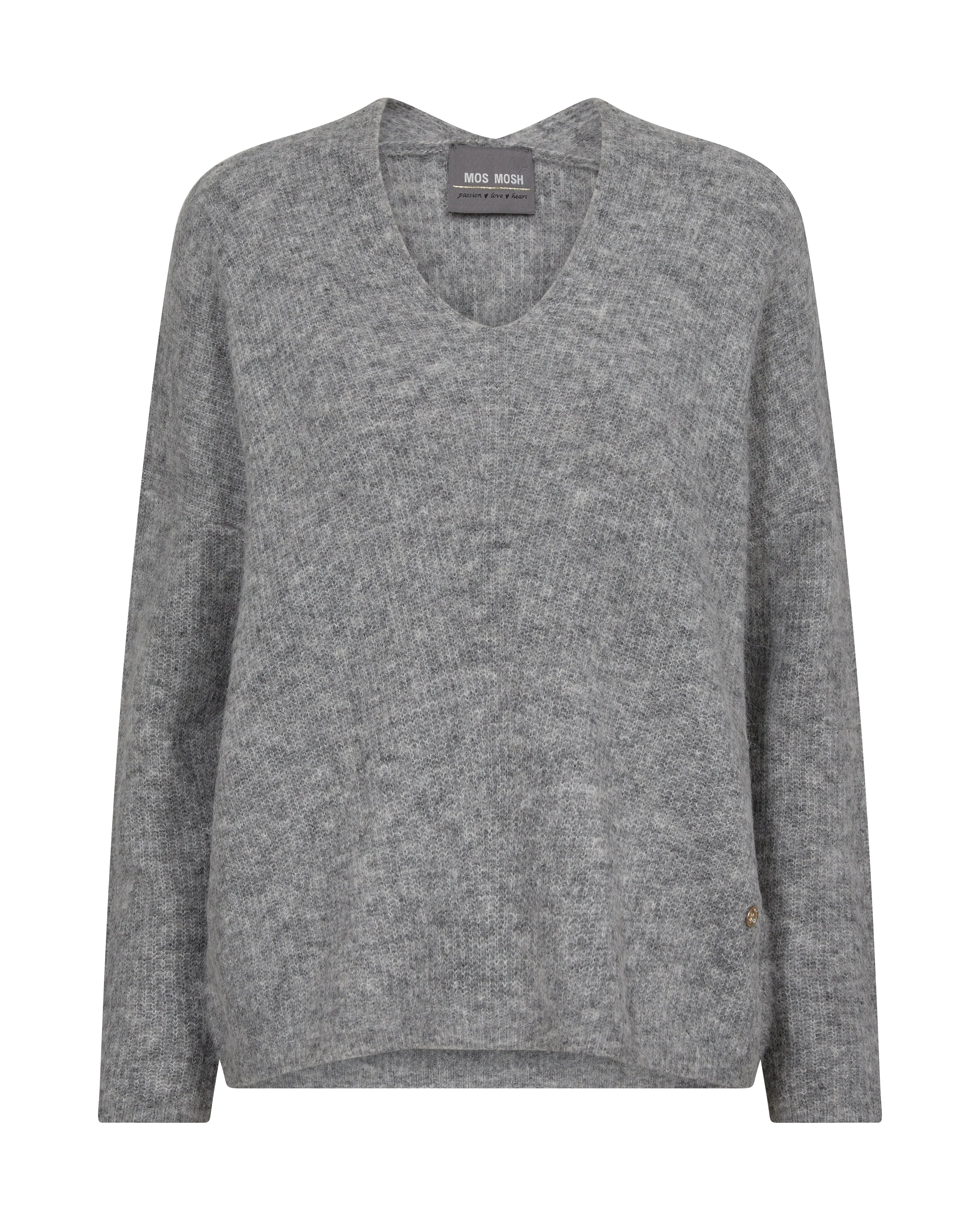 MMThora V Neck Grey Melange