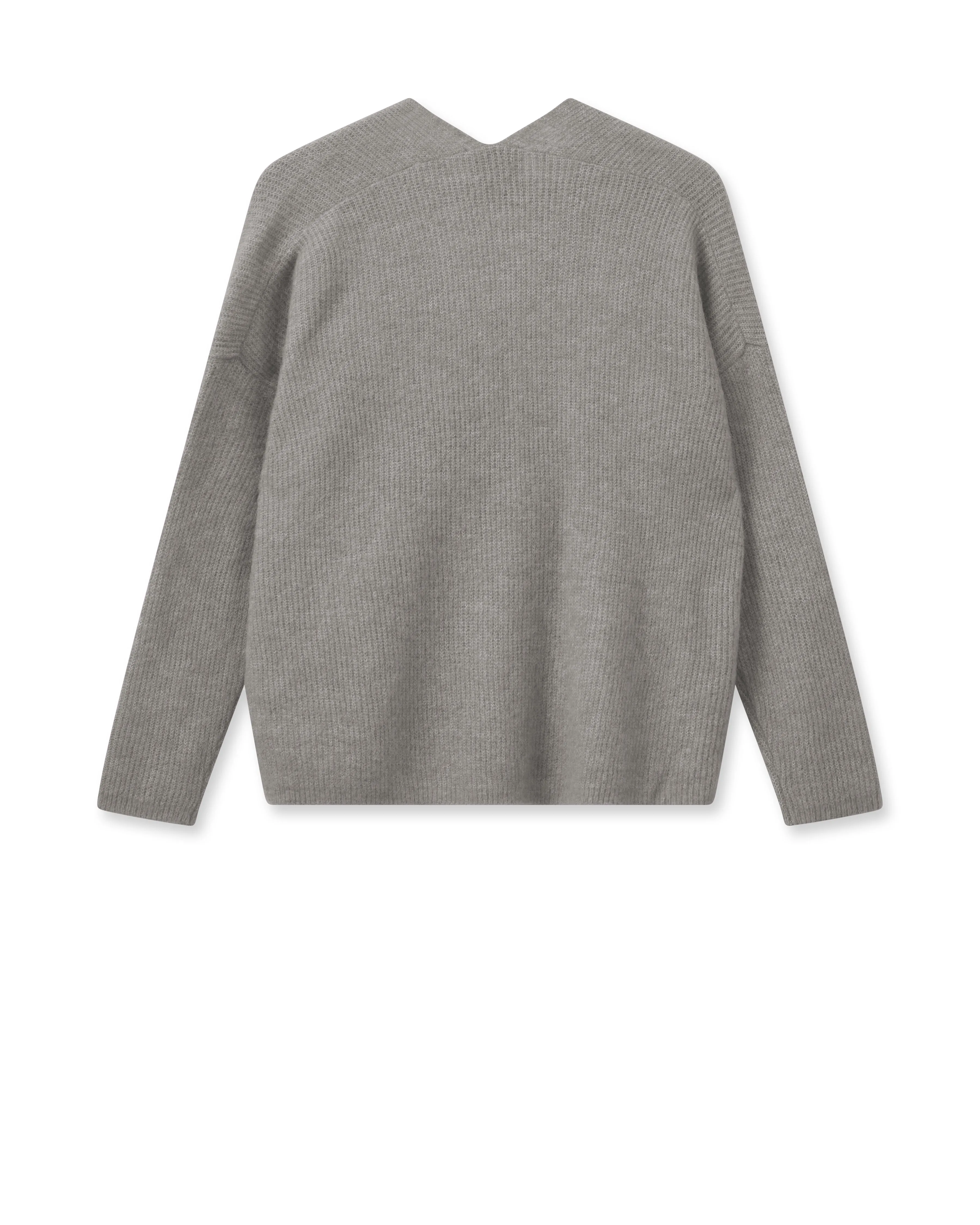 MMThora V Neck Grey Melange