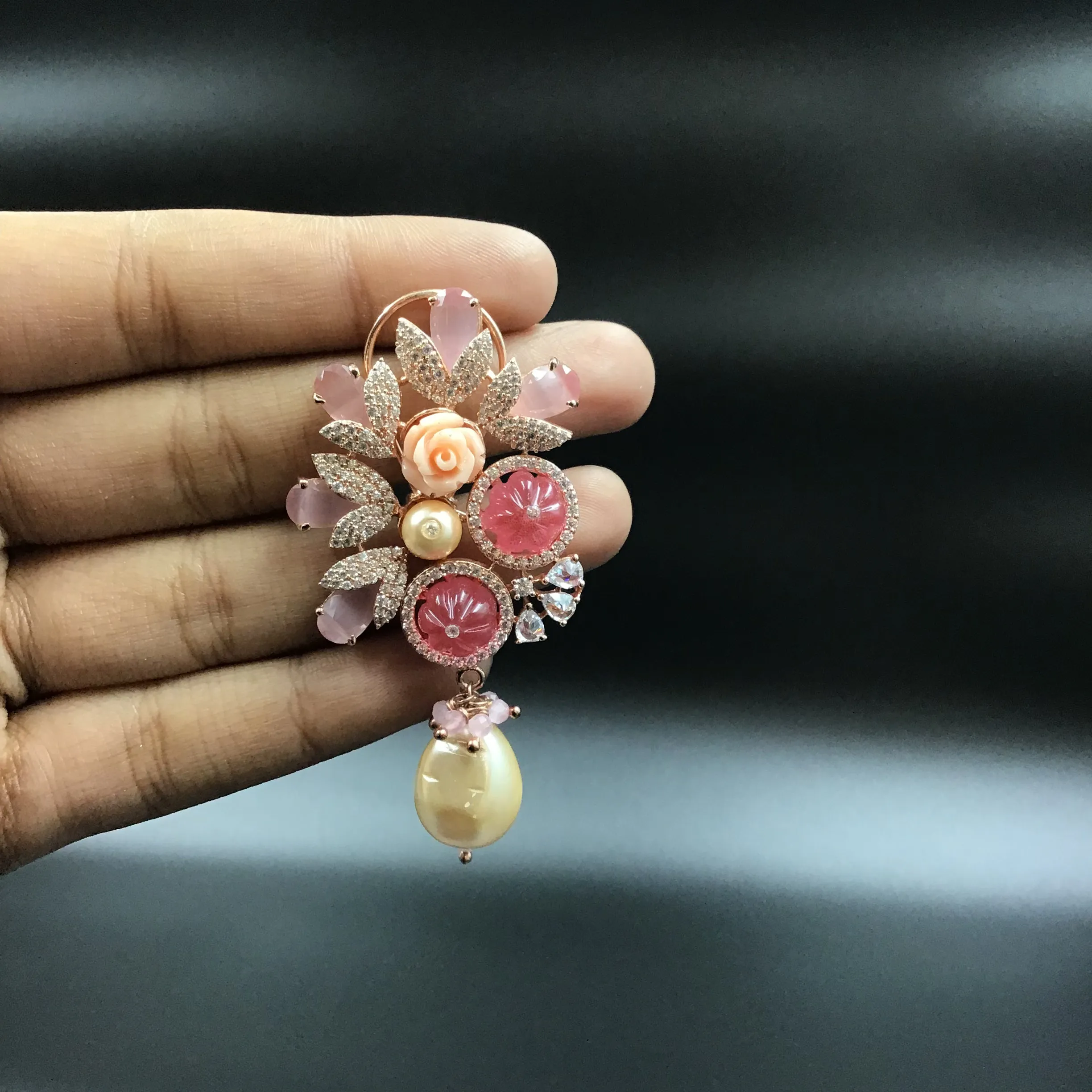 Multi Color Zircon/AD Light Earring 17737