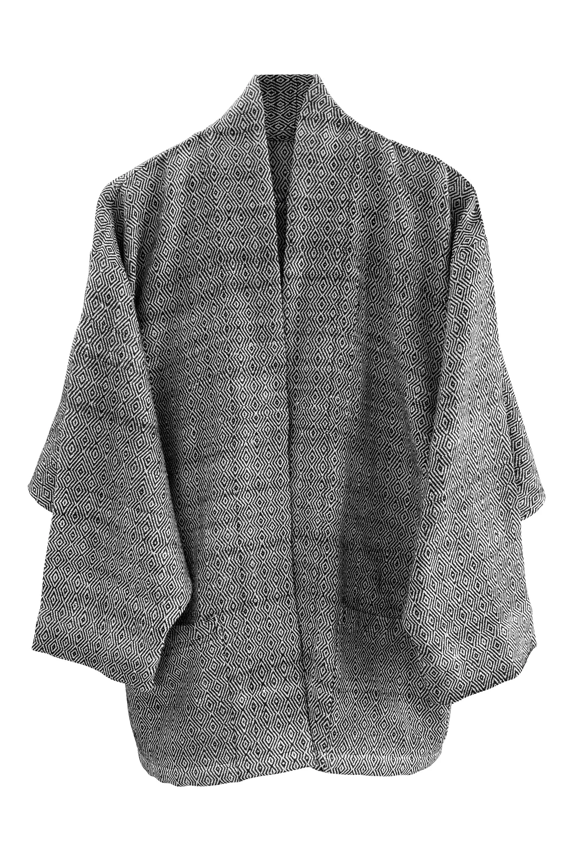 NEW! Wool Silk Overlay Diamond Neutral