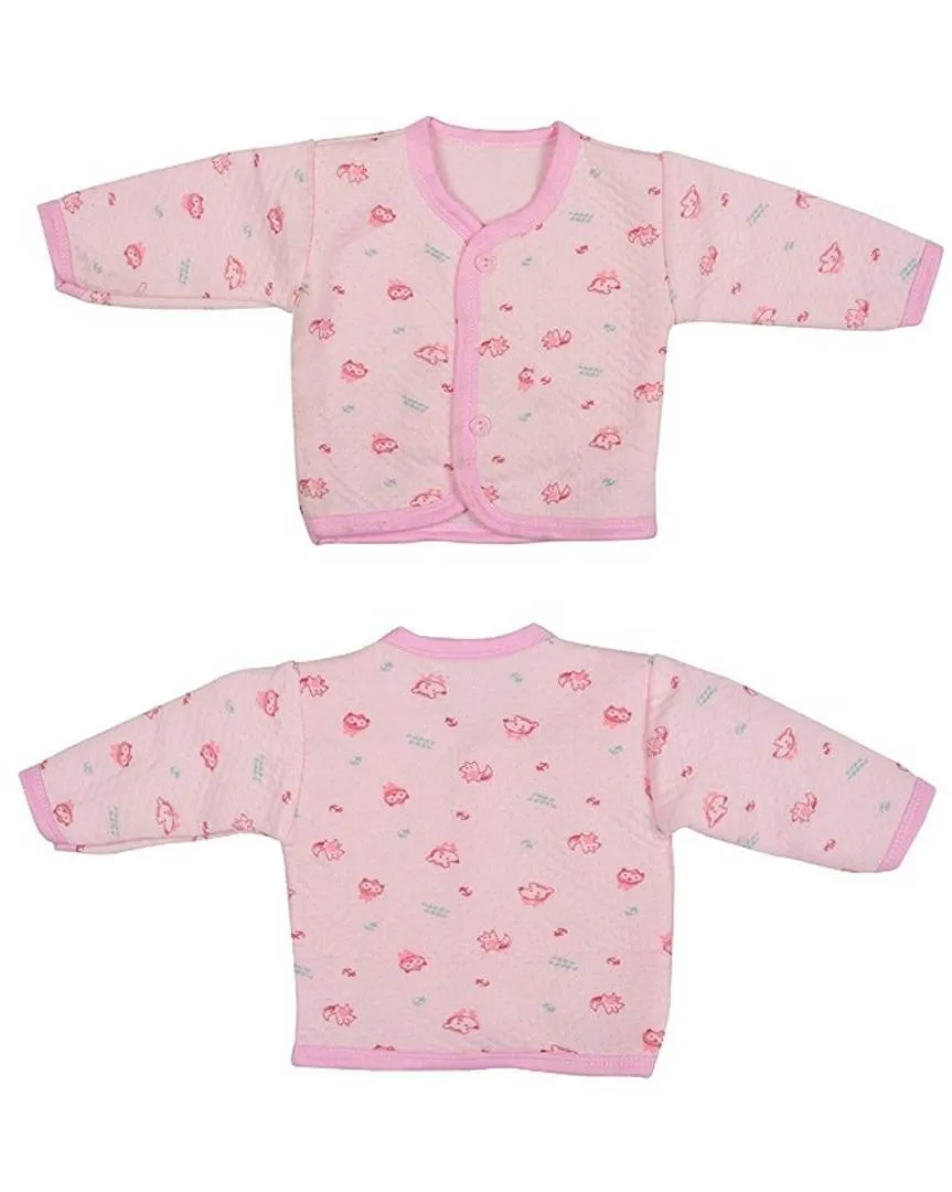 Newborn Baby High Quality Soft Feel Cotton Polyester Blend Top Pyjama With Cap And Bib Set For New Born Babies (0-3 Months) PRINT MAY VARY
