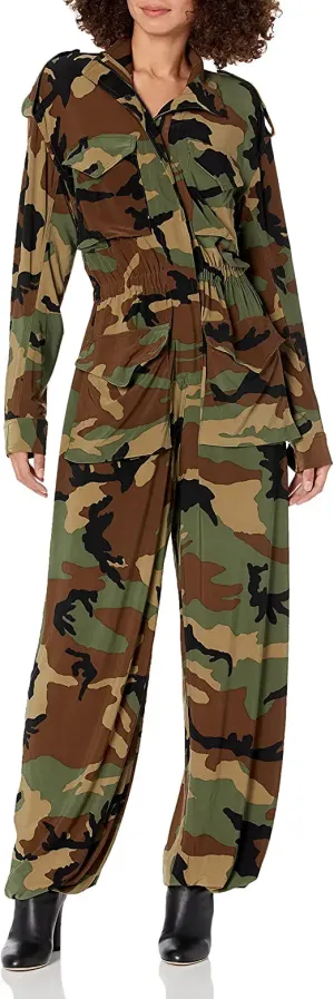 Norma Kamali Women's Oversized Turtle Cargo Jumpsuit