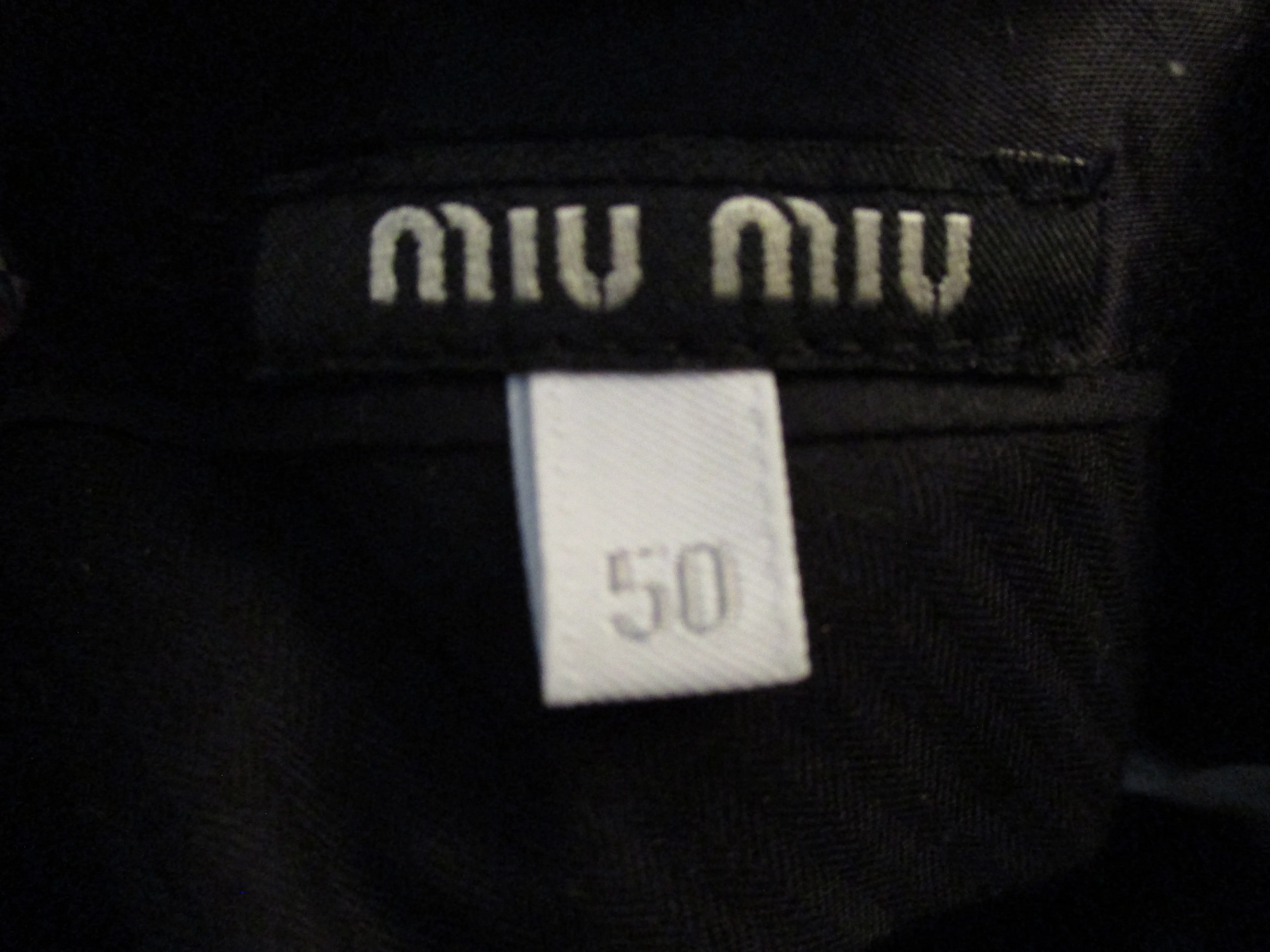 NWT NEW MIU MIU Stretchy Corduroy TROUSER Pant 50 Luxury Formal CHARCOAL GREY