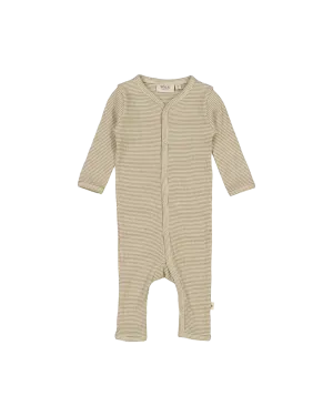 ONESIE WHEAT WARM STONE STRIPE