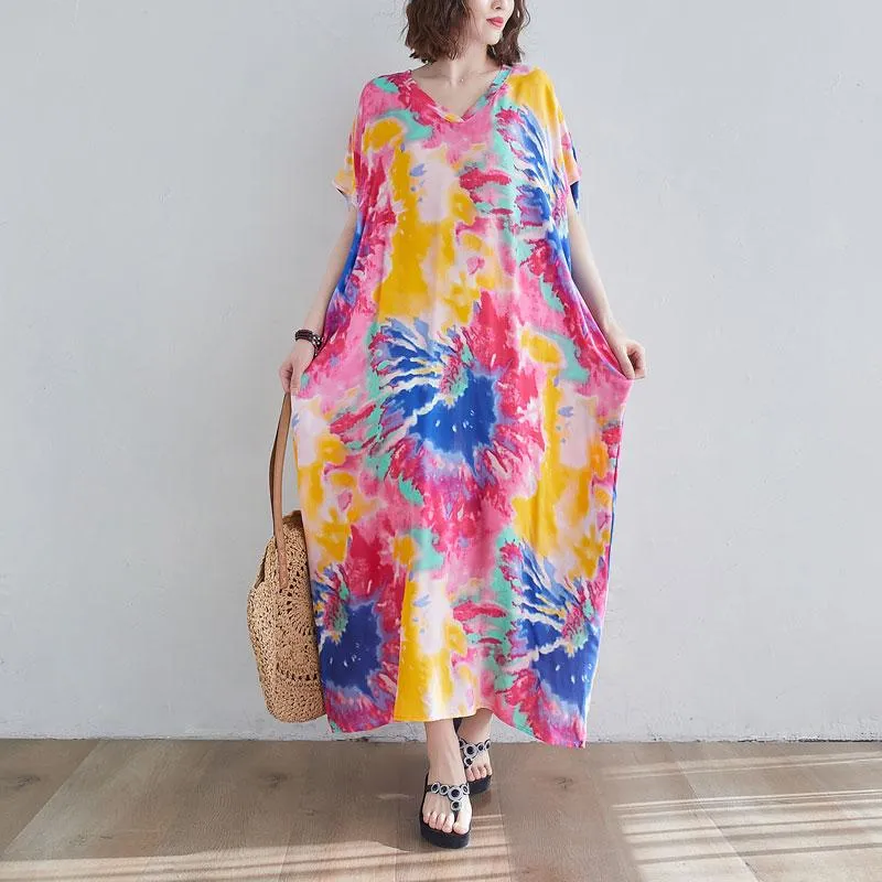 Oversized Tie-Dye Maxi Dress