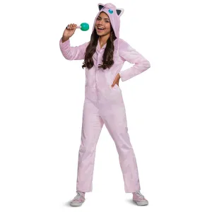Pokémon Jigglypuff Jumpsuit Costume for Kids, Pink Hooded Jumpsuit