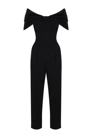 PRINCESS NECK CANVAS JUMPSUIT